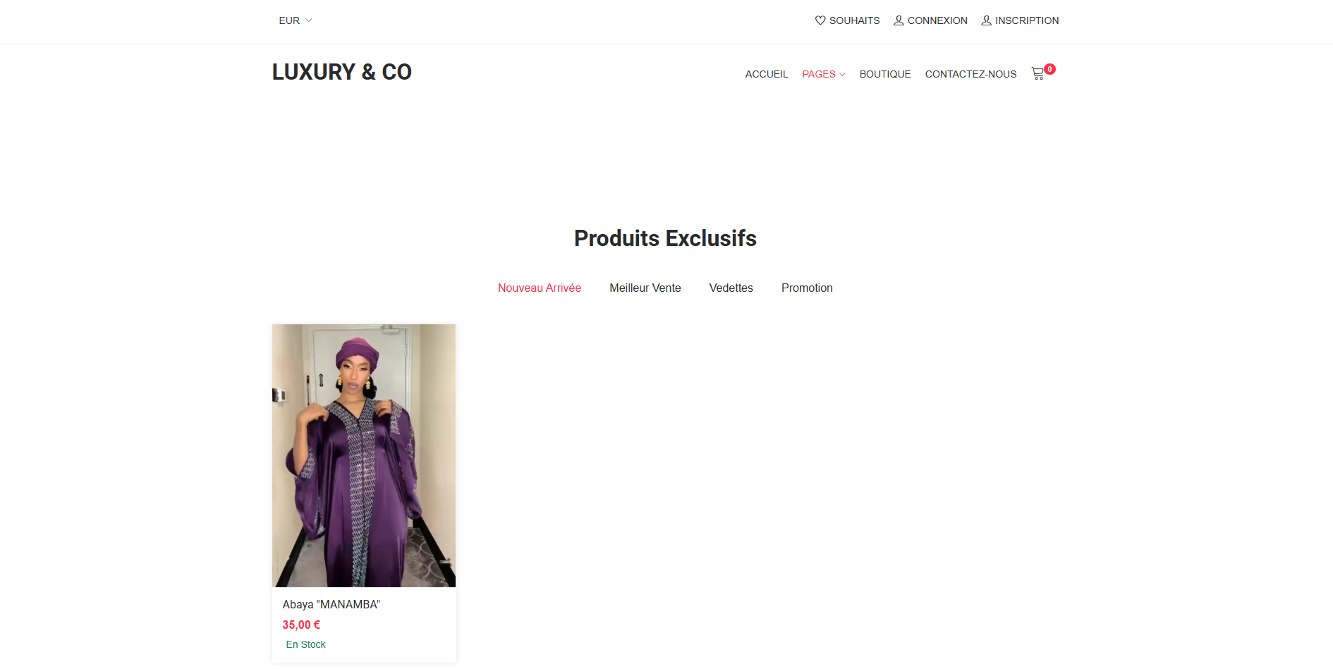 Projet e-commerce Laravel